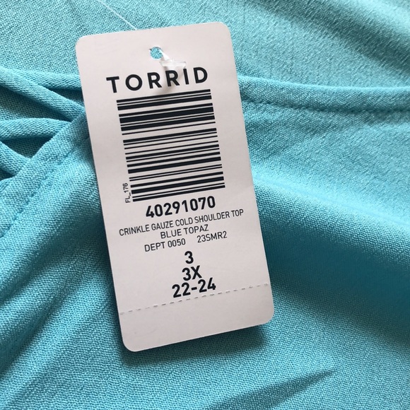 Washable Crinkle Gauze Cold Shoulder 🔝 by Torrid size 3 🌟Last chance!🌟 - Picture 10 of 16